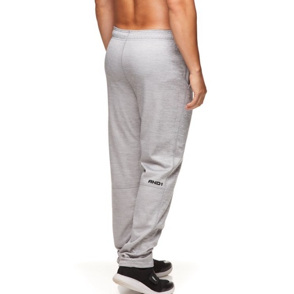 NWT AND1 Mens and Big Mens Active Tech Fleece Basketball SweatPants Heather - Picture 3 of 7